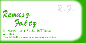 remusz foltz business card